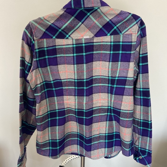 BNWOT Columbia Simply Put plaid flannel button up shirt women’s size small - Picture 6 of 6